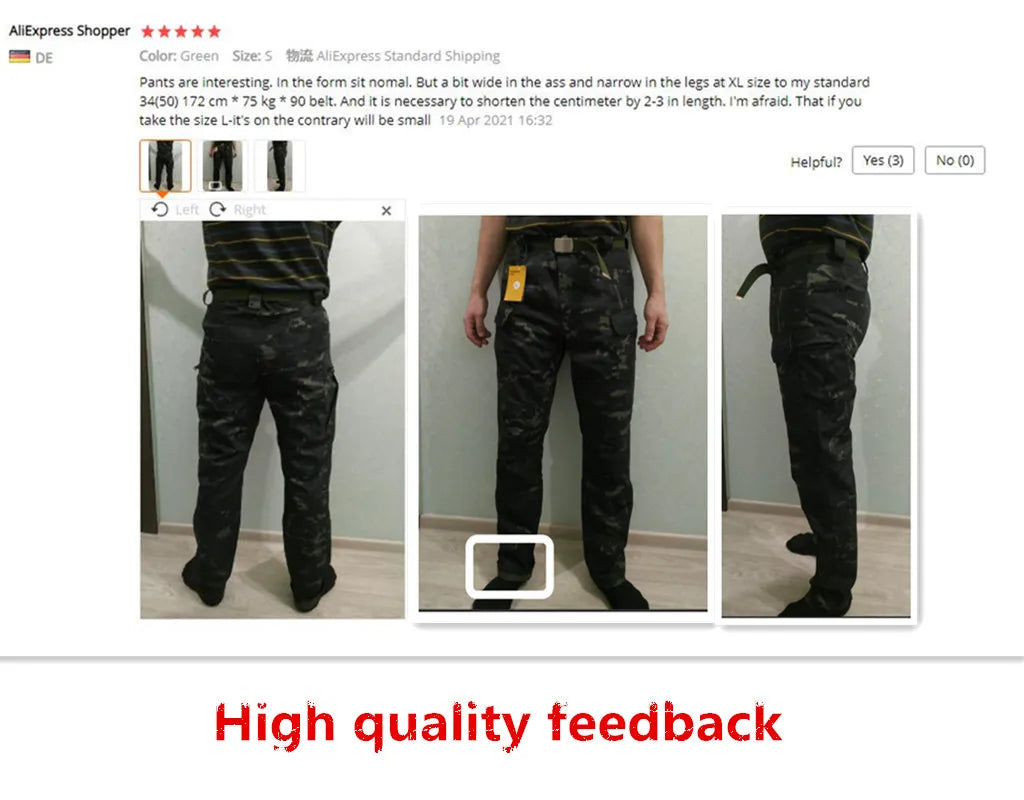 Tactical Waterproof Cargo Pants - Military Multi-Pocket Combat Trousers