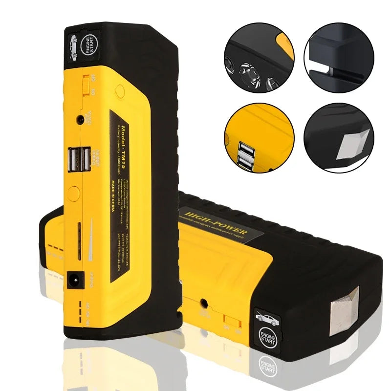 3-in-1 Car Jump Starter - 12V 16800mAh Power Bank