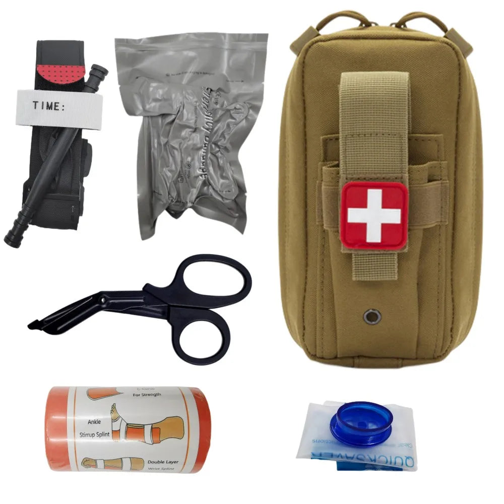 Emergency Trauma First Aid Kit – Tourniquet, Bandages & Outdoor Survival Gear