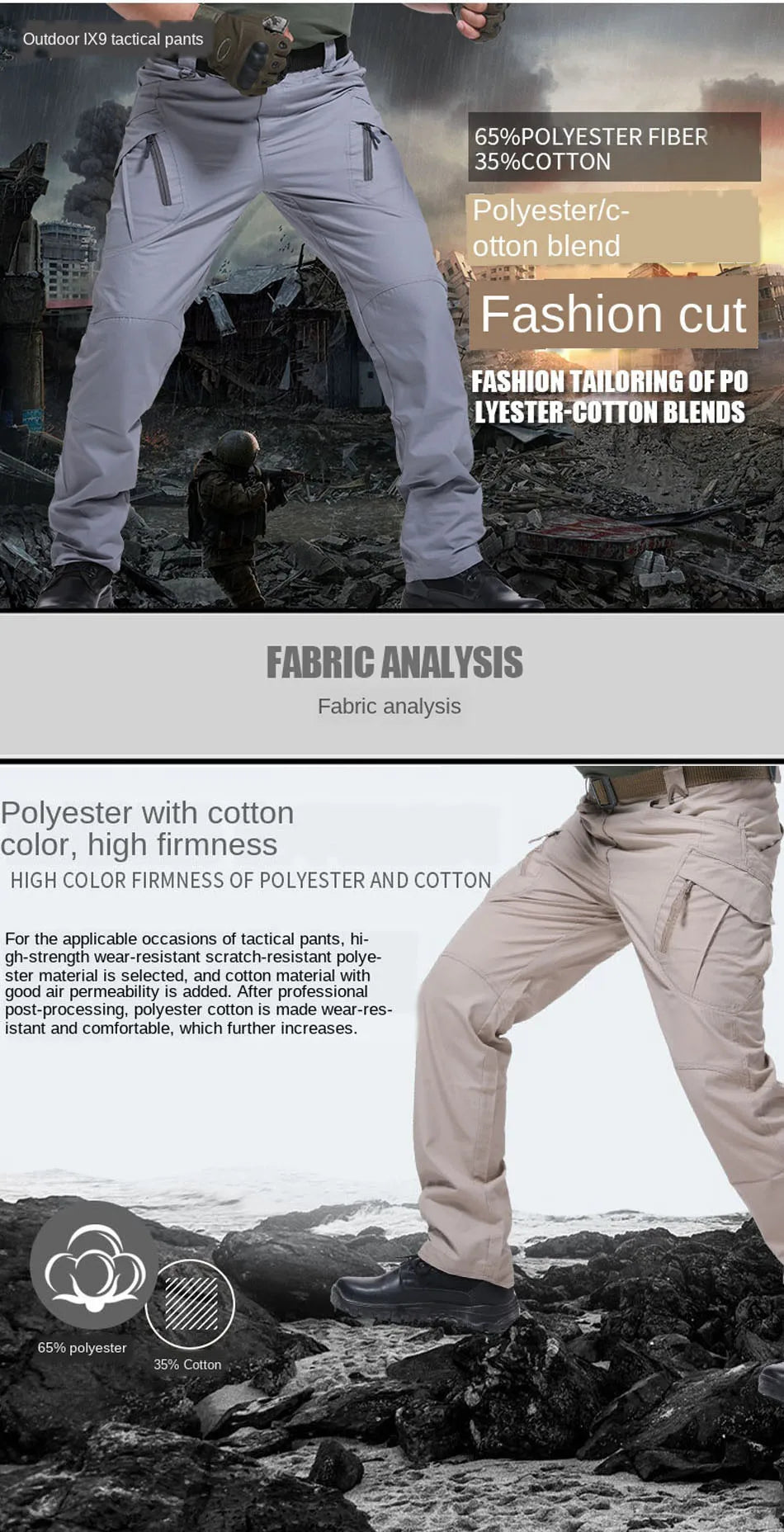 Tactical Waterproof Cargo Pants - Military Multi-Pocket Combat Trousers
