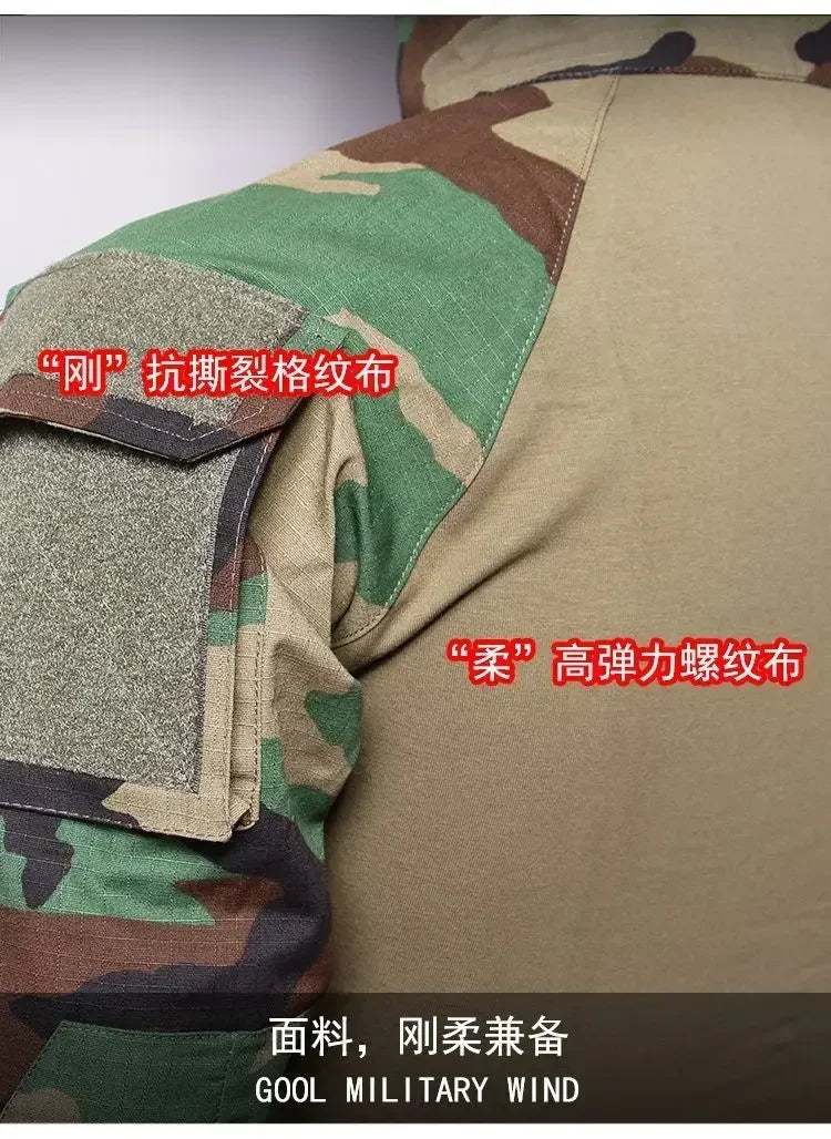 Military Tactical Uniform Set - Combat Shirt & Cargo Pants