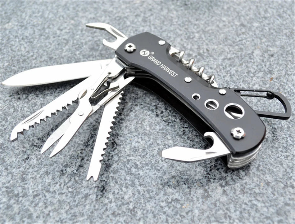 Multitool Knife 11 In 1 Fold Gear Knife Swiss Survive Pocket Hunting Outdoor Camping Survival Multifunctional Folding Knife
