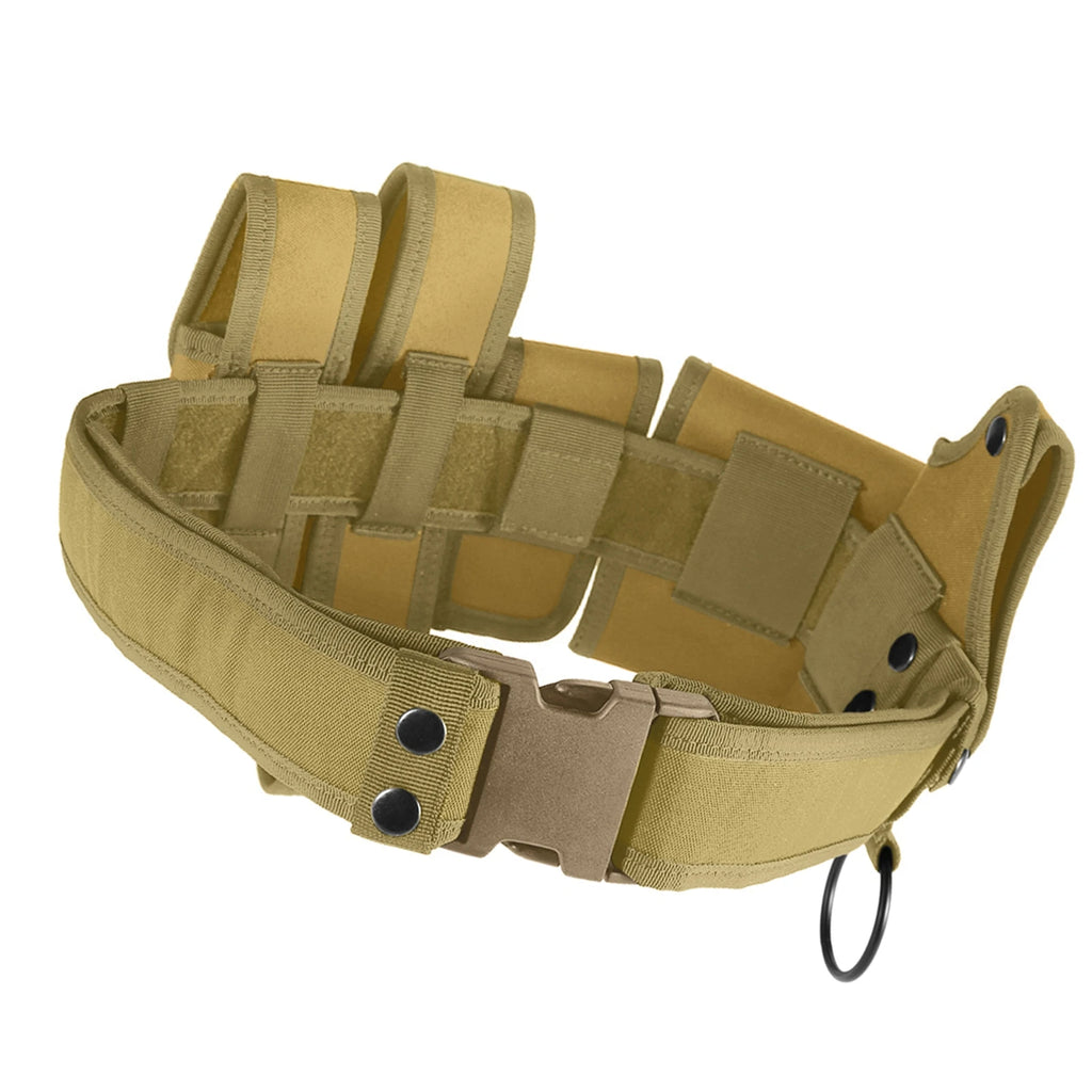 6 In 1 Adjustable Heavy Duty Utility Belt Law Enforcement Quick-Release Belt with Pouch for Police Security Tactical Accessory