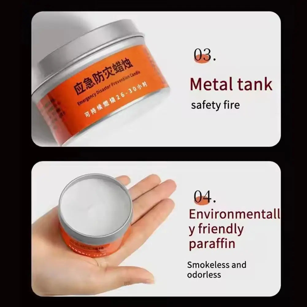 Emergency Survival Candle, 30 Hour Long Burning Windproof Candle for Power Outage, Essential for Home Earthquake Kit & Emergency