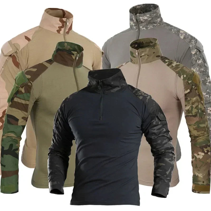 Tactical Combat Shirt - Military-Grade Camo Uniform Top