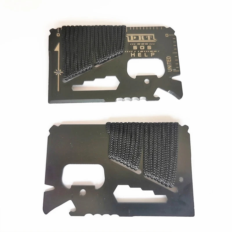 Credit Card Multitool, Lever Gear Toolcard, Pocket Tool  with Bottle Opener, Various Measuring Tools, for Outdoor, Hiking, Men.