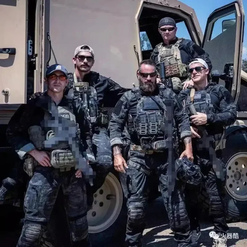 Outdoor Tactical Sets Men Wear-resistant Hunting Uniform Sweatshirt+Multi-pocket Cargo Pant 2 Pcs Suits Hiking Combat Set