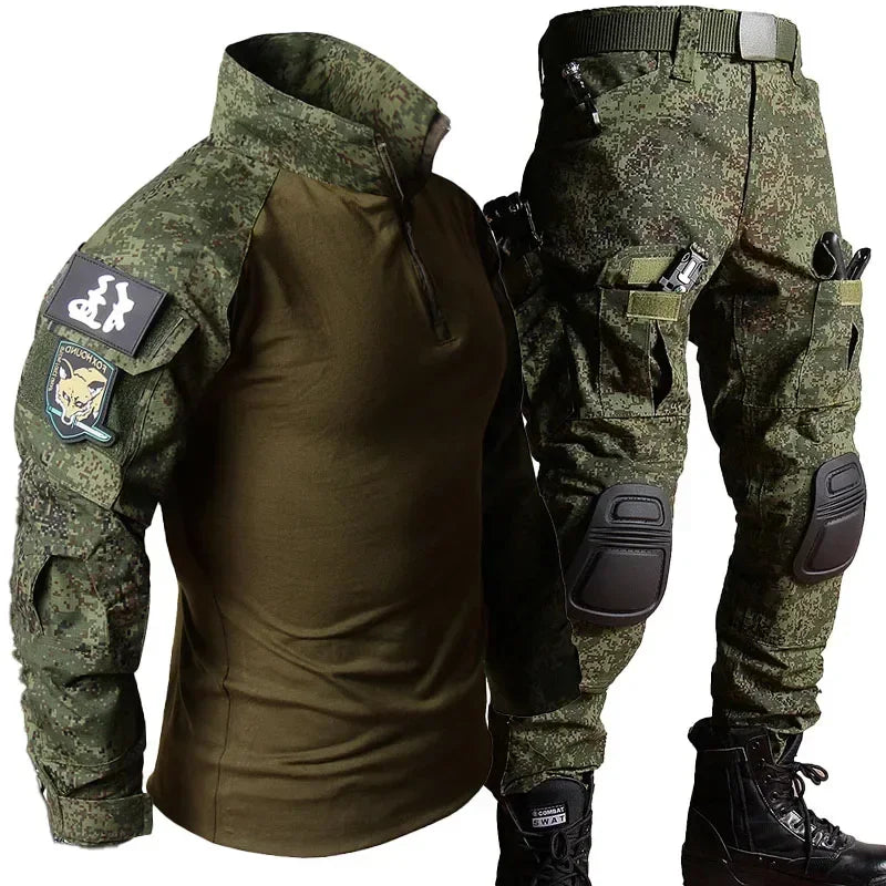 Military Tactical Uniform Set - Combat Shirt & Cargo Pants