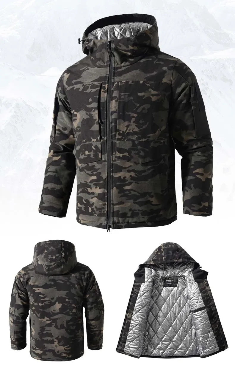 M65 Winter Parkas Men Tactical Jackets –30℃ Camo Heating Military Jacket Warm Hooded Hunting Coats Windbreaker Multicam Thermal