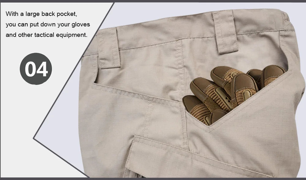 Tactical Waterproof Cargo Pants - Military Multi-Pocket Combat Trousers