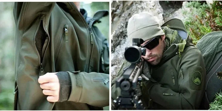 Hiking Jackets Camouflage Hunting Tactical Jacket Autumn Winter Shark Skin Soft Shell Waterproof Jacket Windbreaker