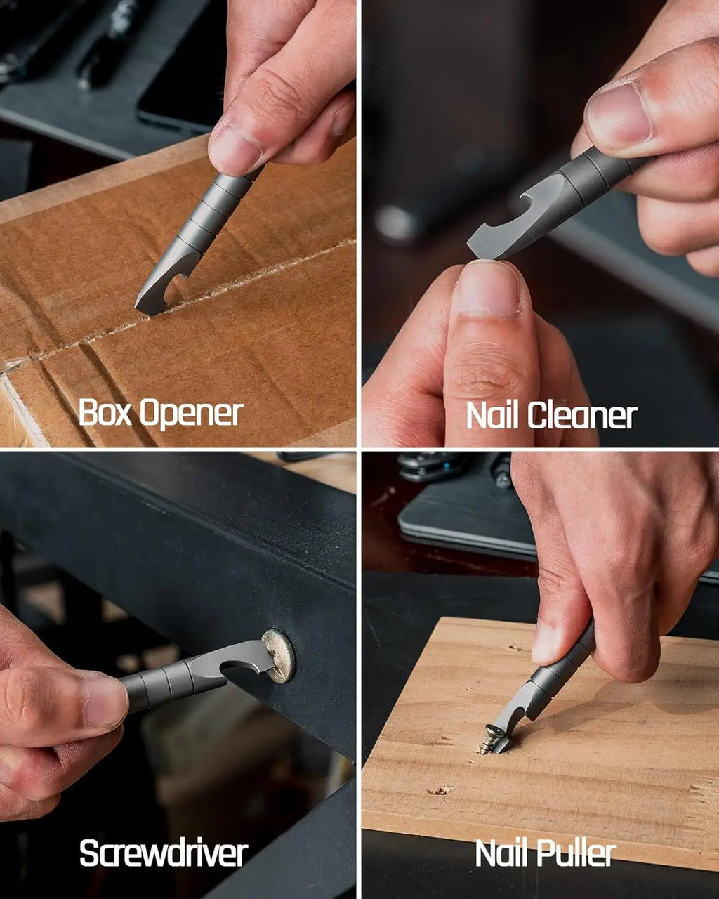 Keychain Pry Bar, Titanium Mini EDC Prybar/safety Multitool with Bottle Opener, Pocket Small Keychain Tools for Every Day Carry(Mini)