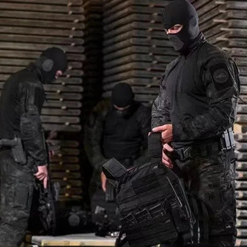 Outdoor Tactical Sets Men Wear-resistant Hunting Uniform Sweatshirt+Multi-pocket Cargo Pant 2 Pcs Suits Hiking Combat Set