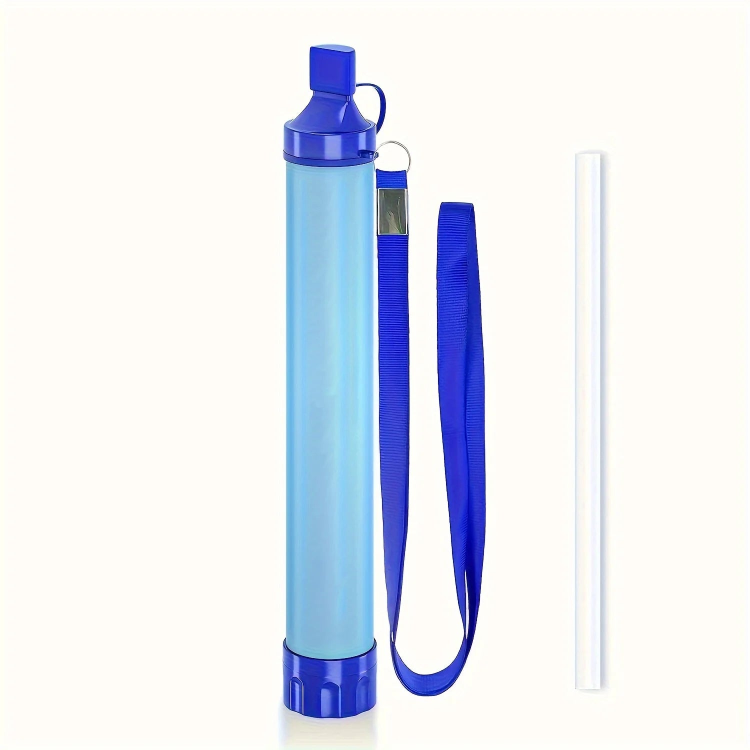1 pajita purificadora de agua portátil de 4 etapas - Elimina el 99.9999% de las impurezas - Ideal para aventuras al aire libre, filtra hasta 1.500 L