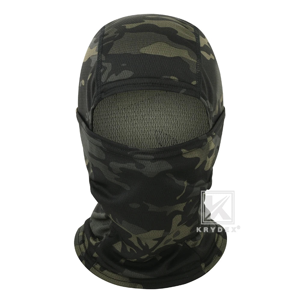 KRYDEX Tactical Face Mask Balaclava Camouflage Full Head Wrap Quick Dry Neck Gaiter UV Protection Hood for Cycling, Hiking