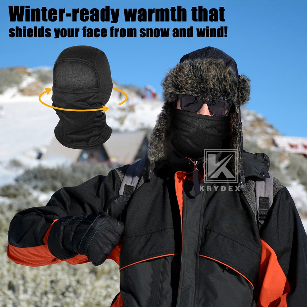 KRYDEX Tactical Face Mask Balaclava Camouflage Full Head Wrap Quick Dry Neck Gaiter UV Protection Hood for Cycling, Hiking