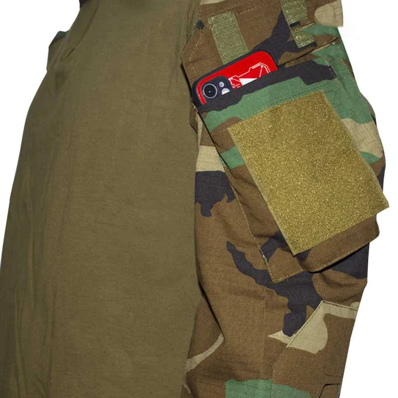 Tactical Combat Shirt - Military-Grade Camo Uniform Top