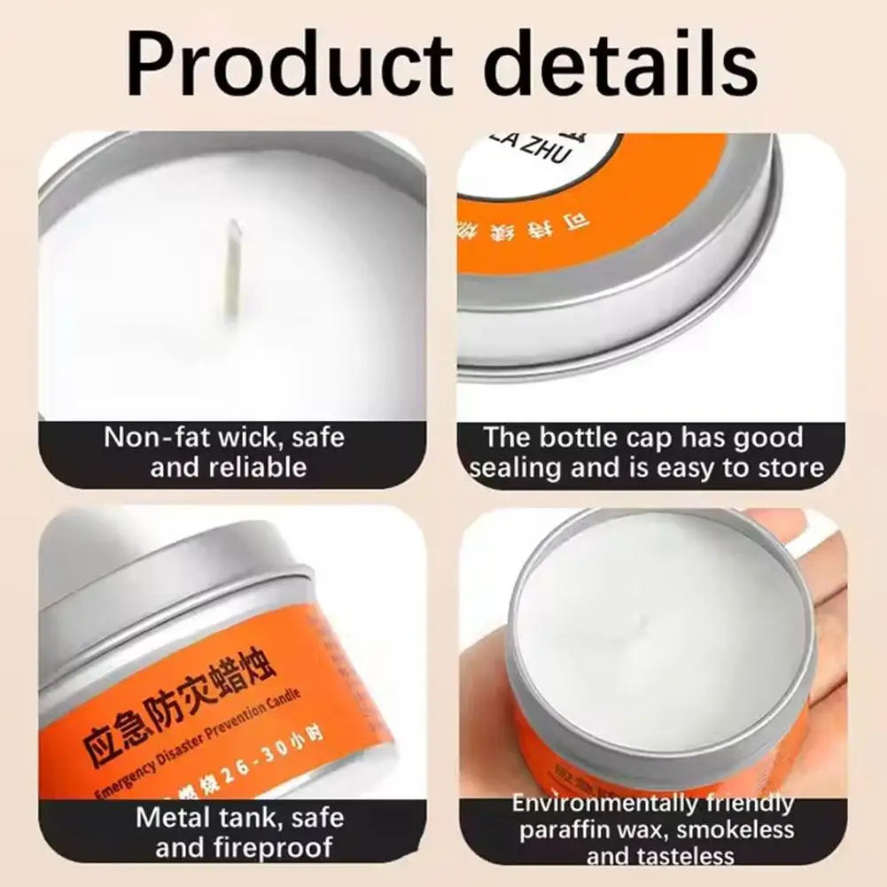 Emergency Survival Candle, 30 Hour Long Burning Windproof Candle for Power Outage, Essential for Home Earthquake Kit & Emergency