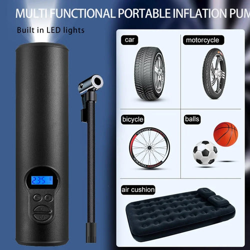 Car Wireless Electric Air Pump Portable Wired/Wireless Digital Touch Air Compressor 150PSI Suitable for Car Motorcycle Inflation