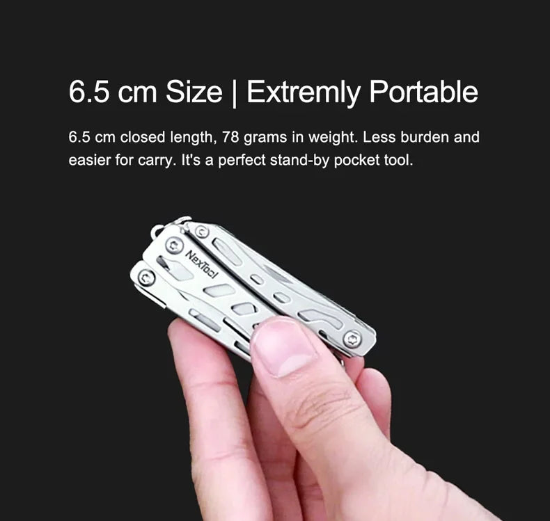 NexTool Mini Flagship Multitool 10 in 1 Mini Pocket Knife EDC Keychain Multi Tool Folding Pliers Scissors Bottle Opener