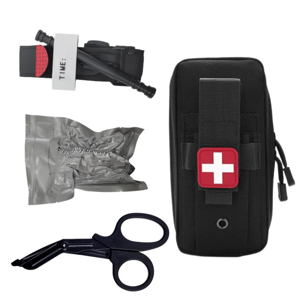 Emergency Trauma First Aid Kit – Tourniquet, Bandages & Outdoor Survival Gear
