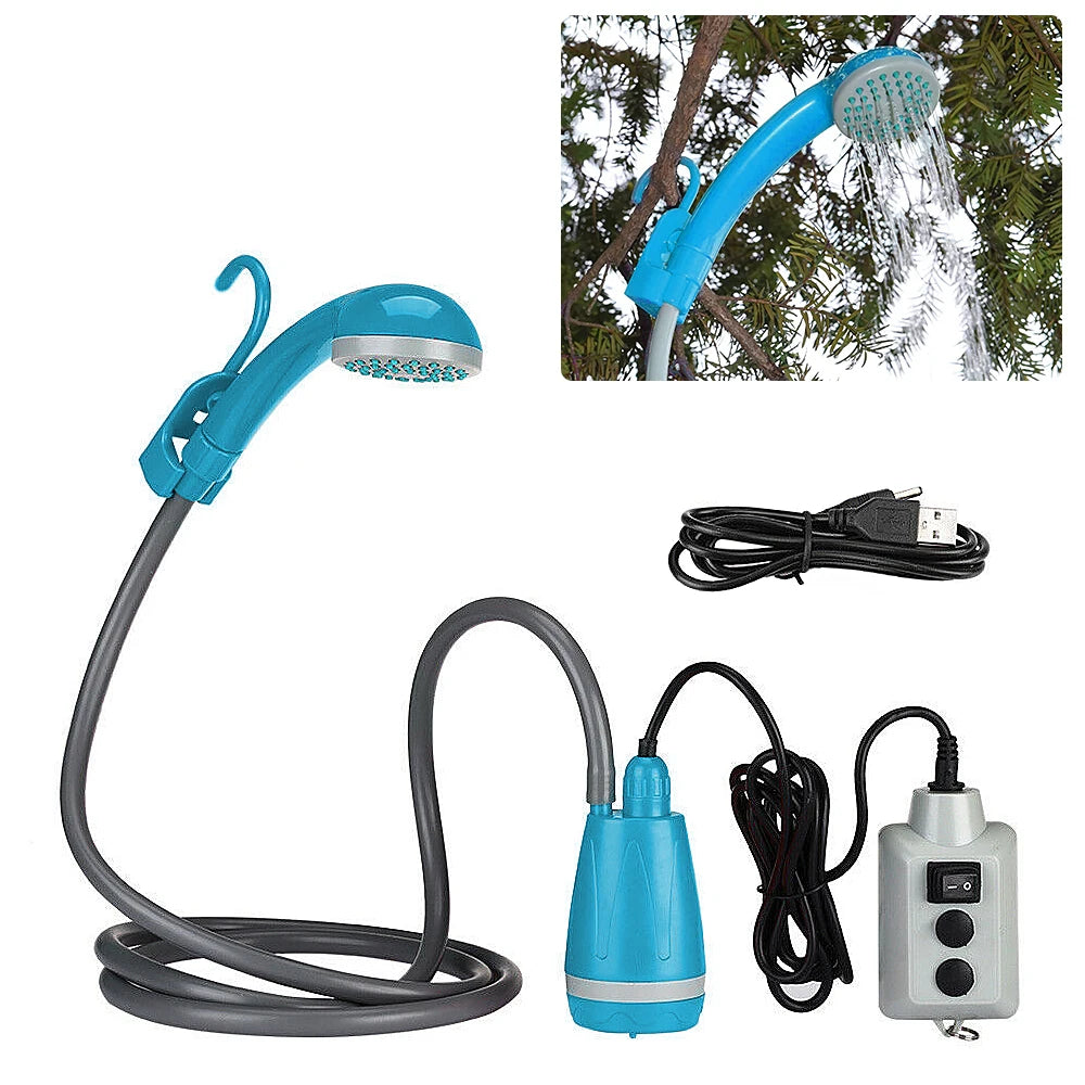 Portable Camping Shower – Rechargeable Outdoor Shower Pump for emergencies, Hiking & Travel