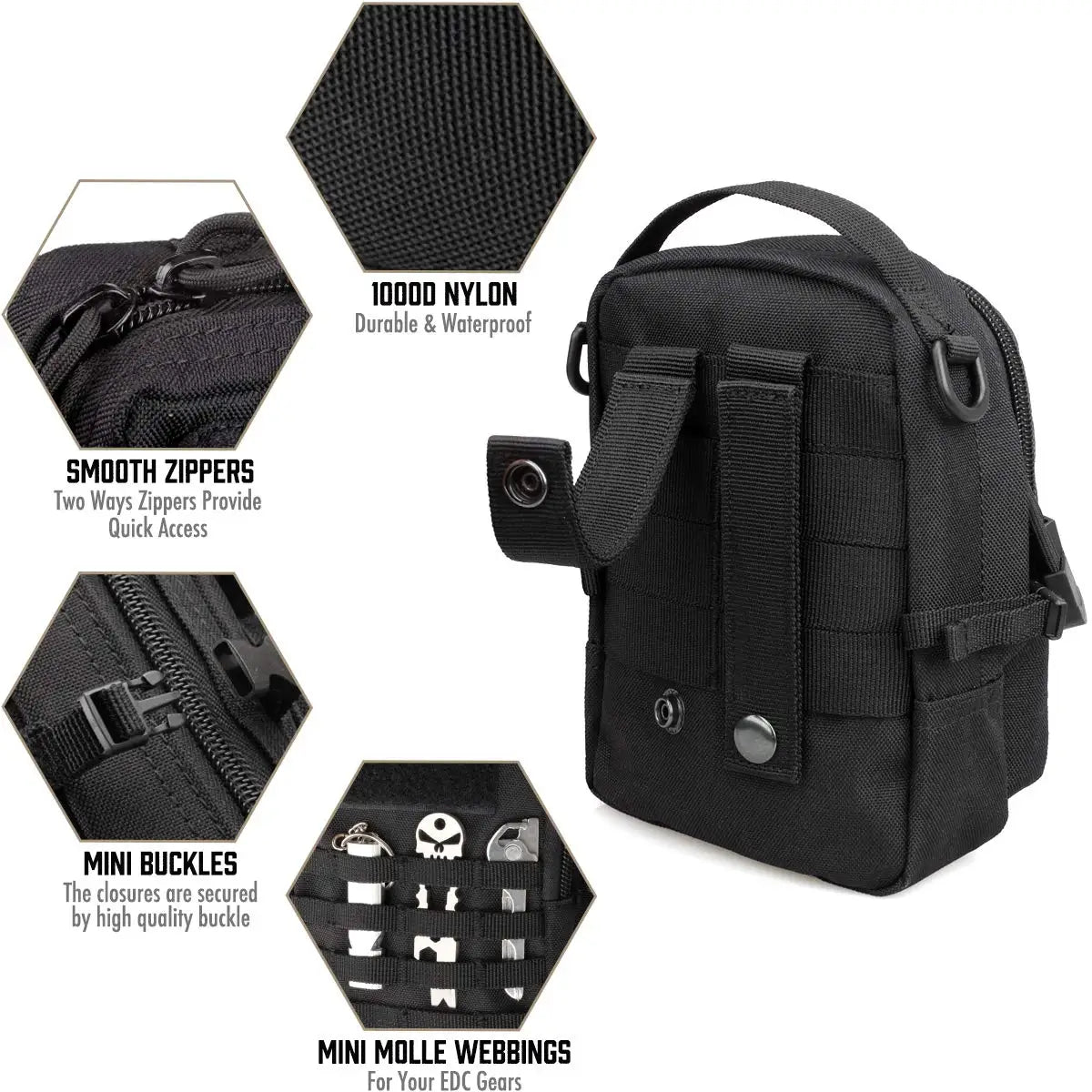 Tactical MOLLE EDC Pouch - Compact Operator Utility Bag