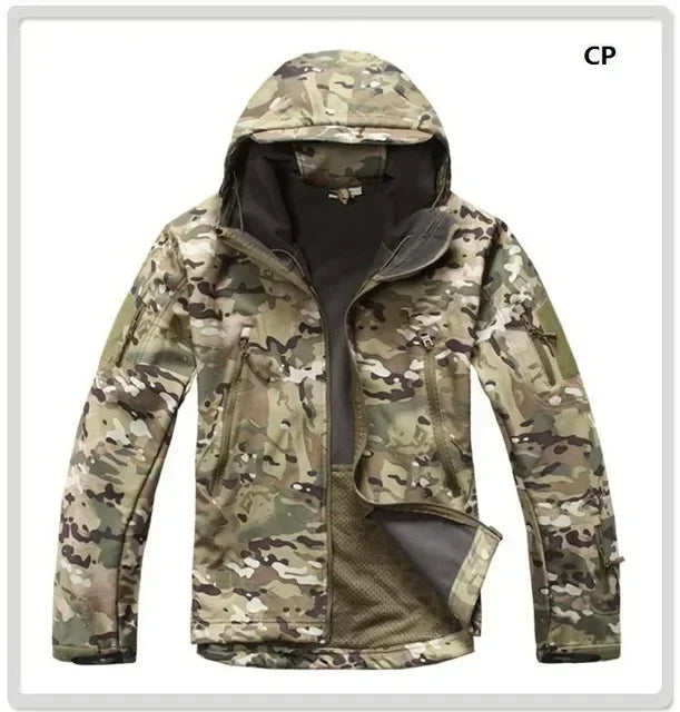 Hiking Jackets Camouflage Hunting Tactical Jacket Autumn Winter Shark Skin Soft Shell Waterproof Jacket Windbreaker