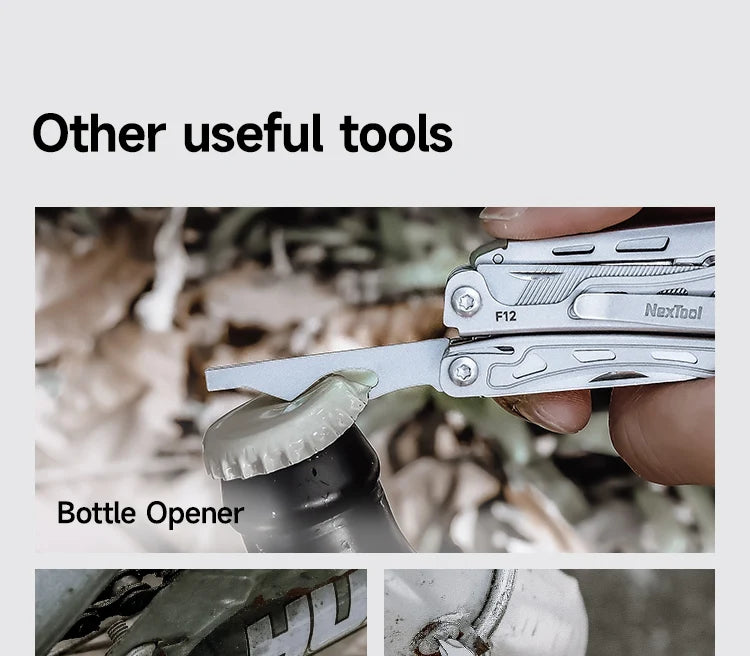 NexTool Mini Flagship F12 Multitool 13-in-1 Keychain Multitool with Serrated Scissors Upgraded 80Cr14Mov Steel EDC Multi Tool