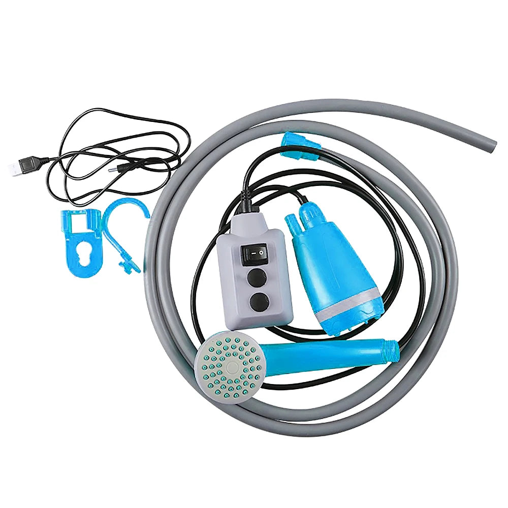 Portable Camping Shower – Rechargeable Outdoor Shower Pump for emergencies, Hiking & Travel
