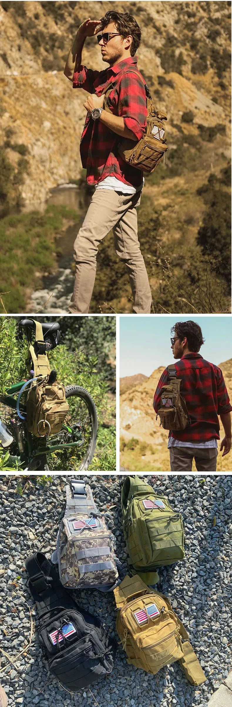 Tactical Sling Chest Bag - Military EDC Shoulder Pack