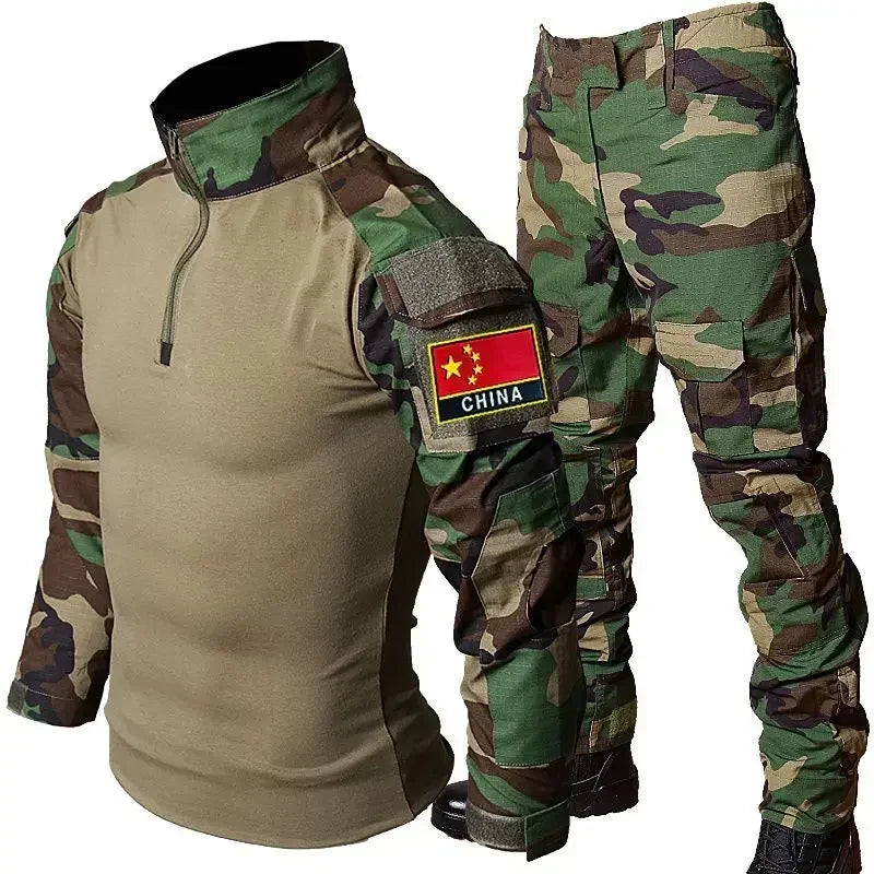 Military Tactical Uniform Set - Combat Shirt & Cargo Pants