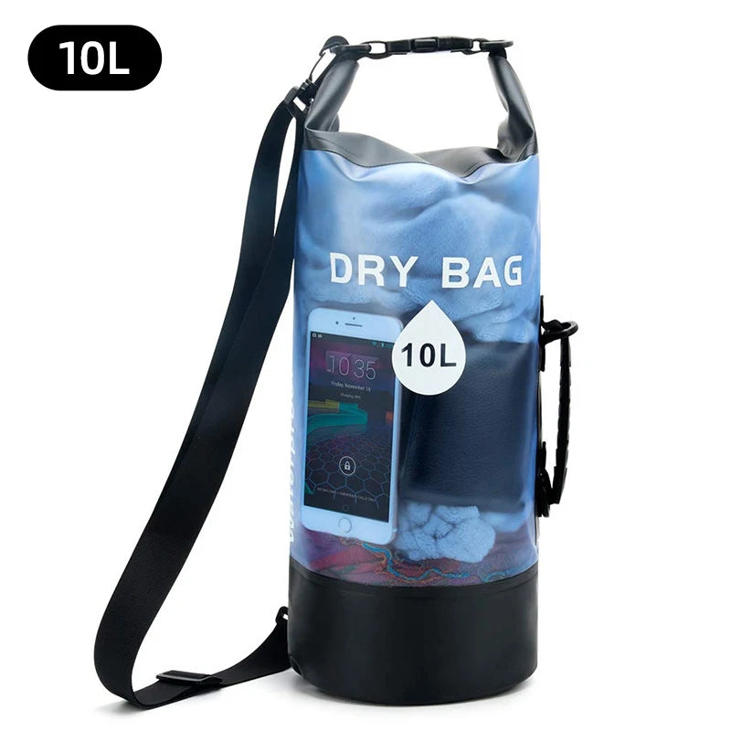 Waterproof Dry Bag 10L 20L Storage Pack Pouch For Swimming Trekking Rafting Boating Kayaking Rafting Drybags Backpack XD117Y