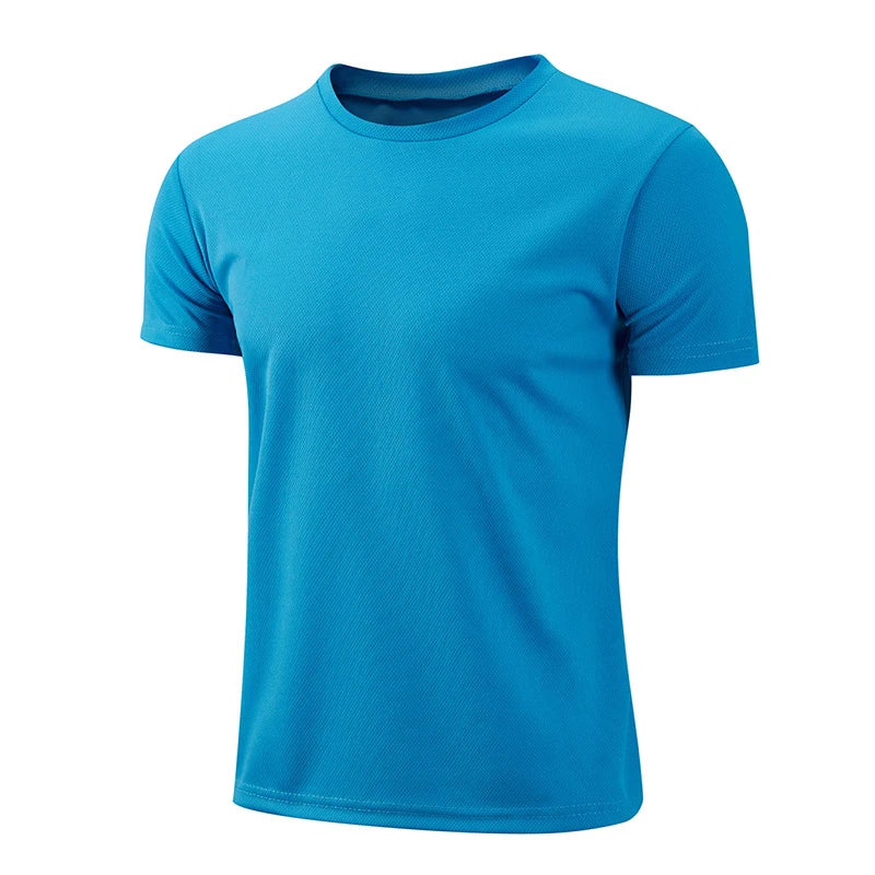 Quick Dry Gym Shirt Summer T Shirt Casual Short Sleeve Top Breathable Tees