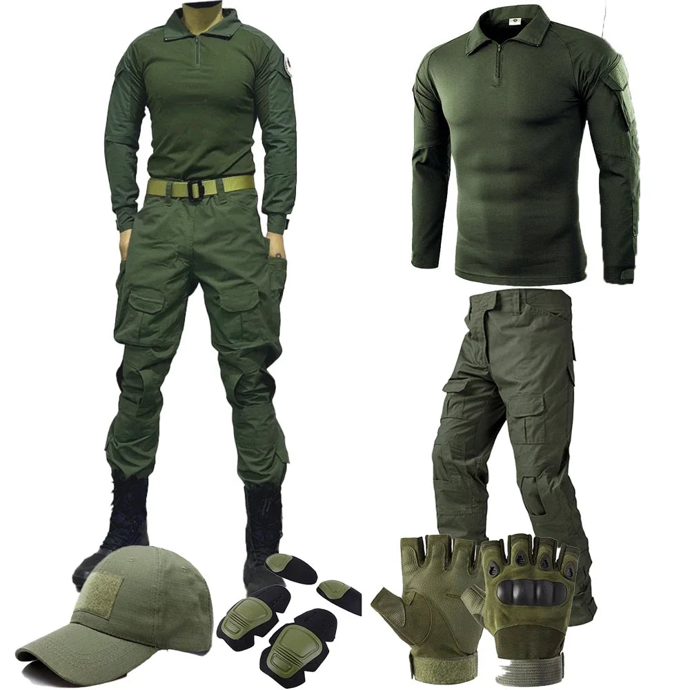 Tactical Uniform Milit Outdoor Camouflage Sets. available in Suit Combat Shirts Pants Men Training  Hunting Clothes Sets