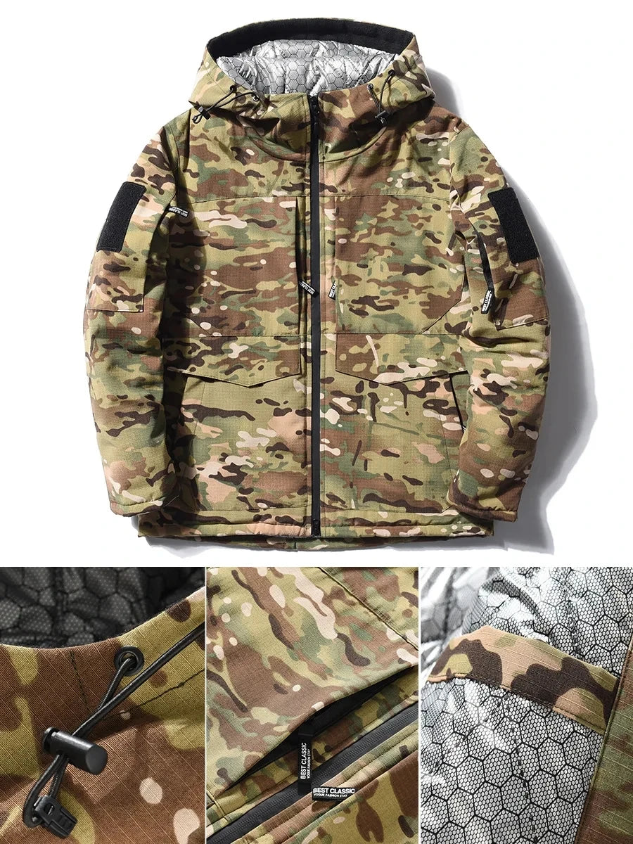 M65 Winter Parkas Men Tactical Jackets –30℃ Camo Heating Military Jacket Warm Hooded Hunting Coats Windbreaker Multicam Thermal