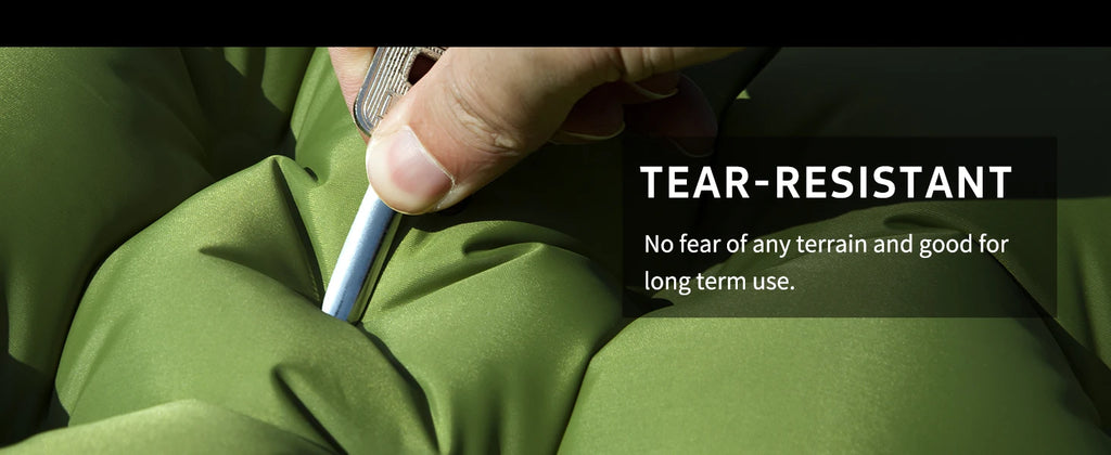 Double Sleeping Pad 4" Thick for 2 Person with Pillow Built-in Foot Pump Inflatable Mattress for Backpacking Hiking