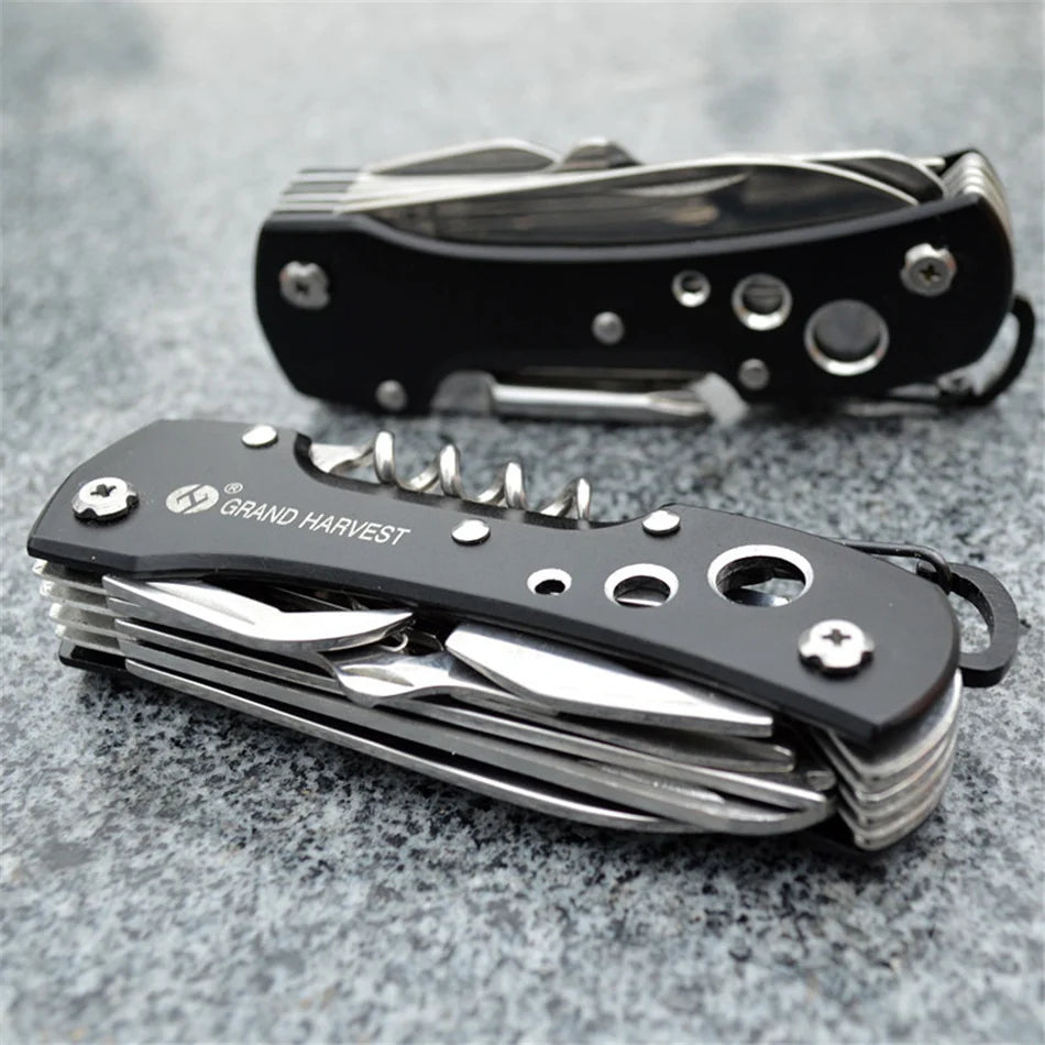 Multitool Knife 11 In 1 Fold Gear Knife Swiss Survive Pocket Hunting Outdoor Camping Survival Multifunctional Folding Knife