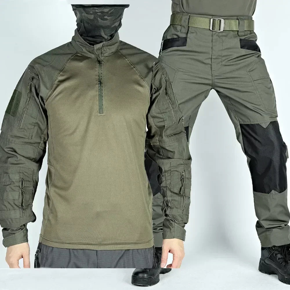 Tactical Suit Men Hunting ClothesMilitary Uniform Assault Hiking Shirts Special Forces Sets Outdoor Pants