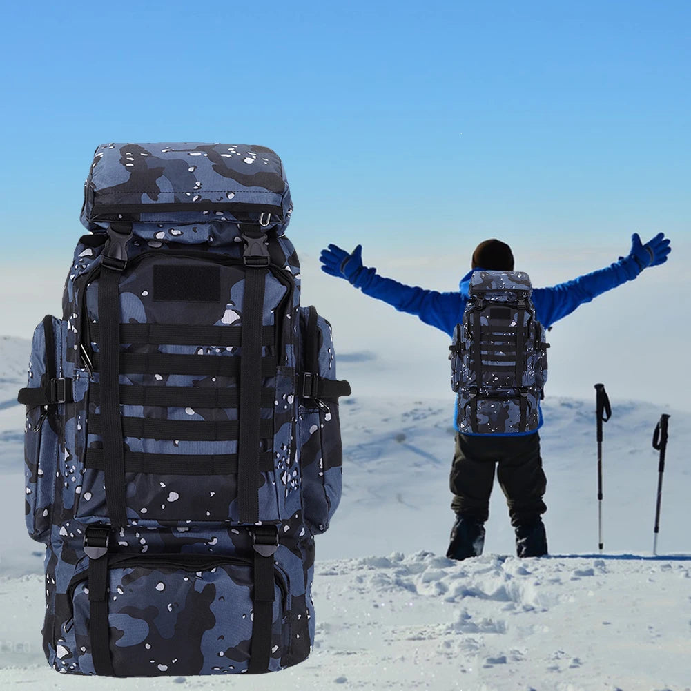 80L Waterproof Tactical Backpack - Military Grade MOLLE Hiking Rucksack