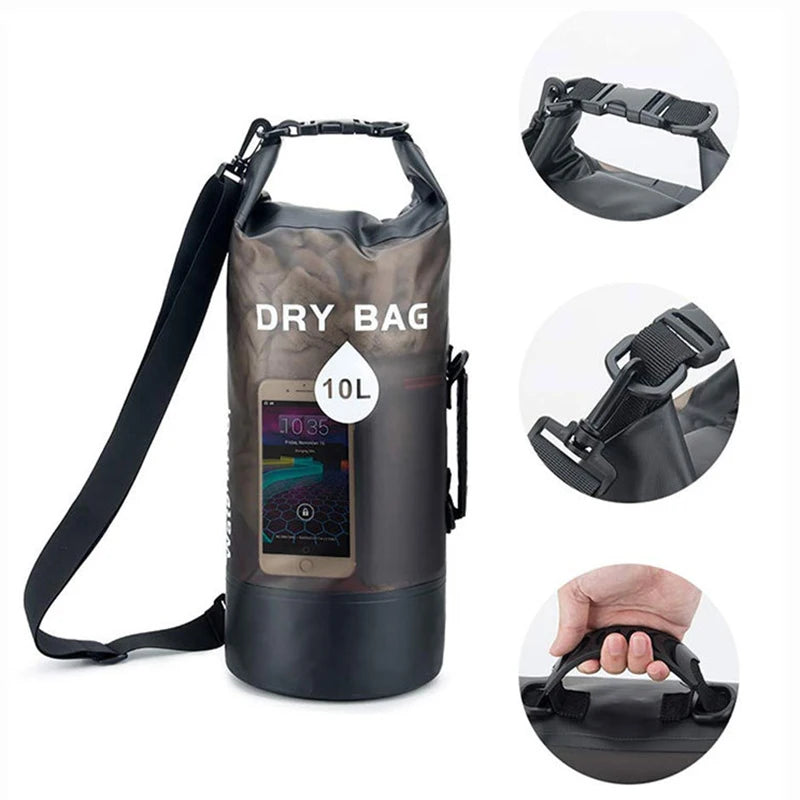 Waterproof Dry Bag 10L 20L Storage Pack Pouch For Swimming Trekking Rafting Boating Kayaking Rafting Drybags Backpack XD117Y