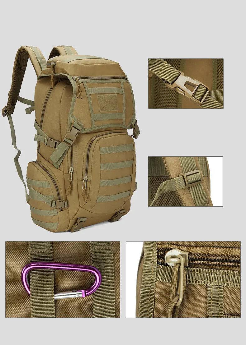 Tactical MOLLE Survival Backpack - Military EDC Rucksack