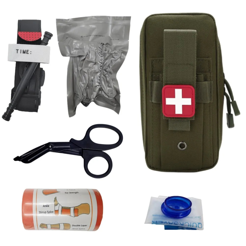 Emergency Trauma First Aid Kit – Tourniquet, Bandages & Outdoor Survival Gear