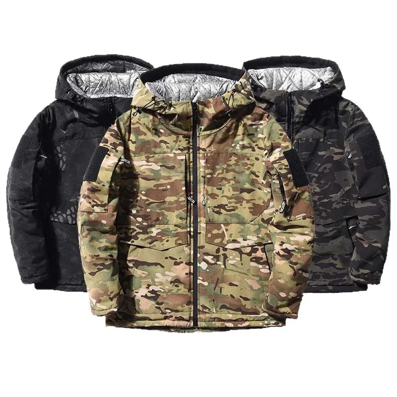 M65 Winter Parkas Men Tactical Jackets –30℃ Camo Heating Military Jacket Warm Hooded Hunting Coats Windbreaker Multicam Thermal