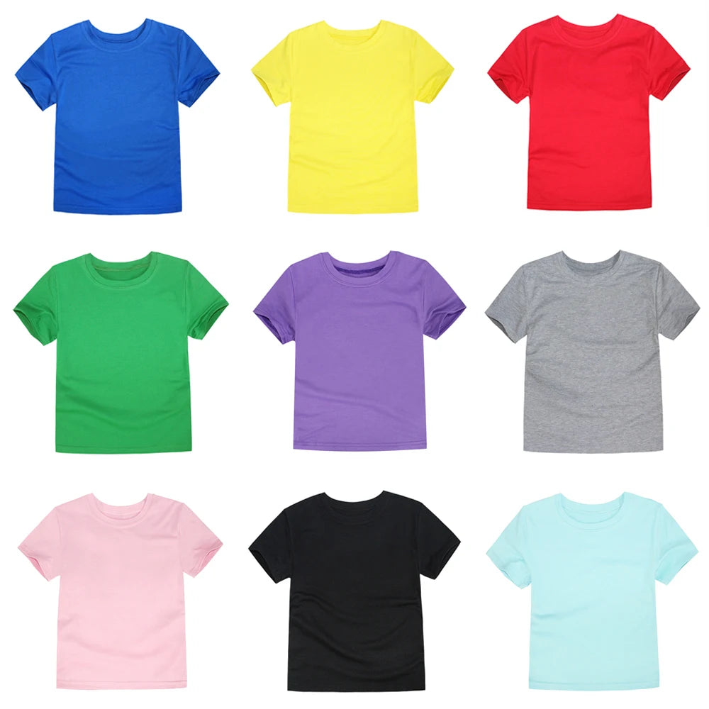 Classic T-shirts for Boys or Girls Cotton Short Sleeve Children's Kids 2 to 14 Years old