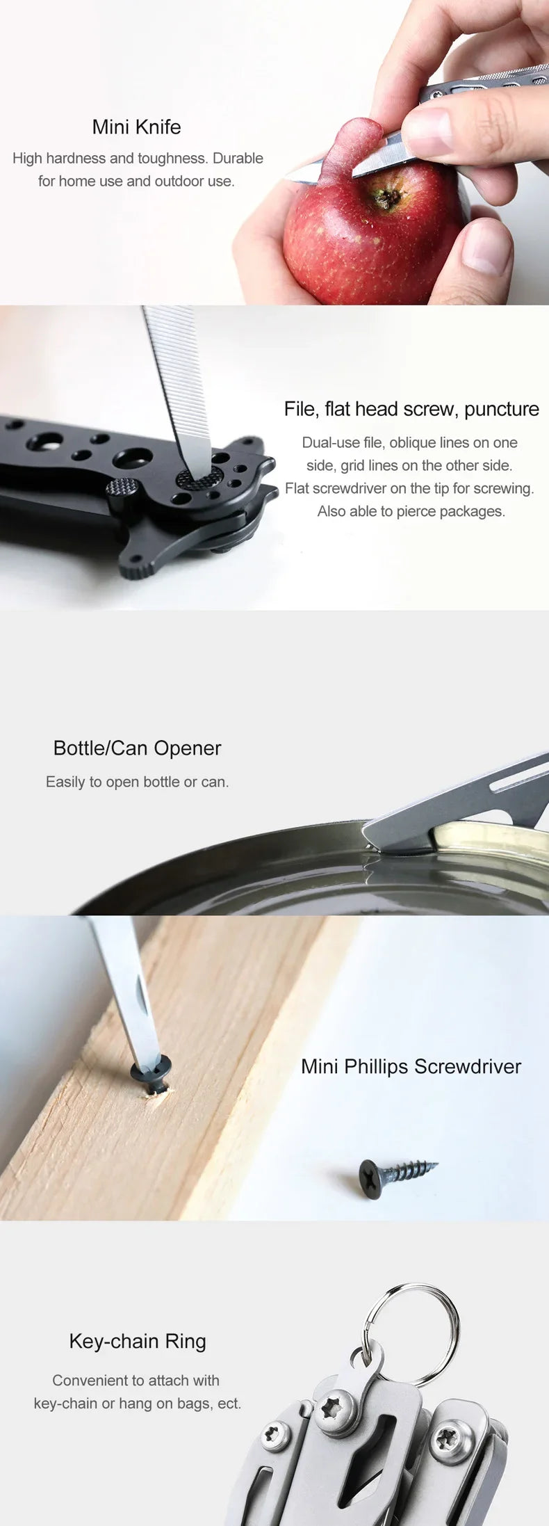 NexTool Mini Flagship Multitool 10 in 1 Mini Pocket Knife EDC Keychain Multi Tool Folding Pliers Scissors Bottle Opener