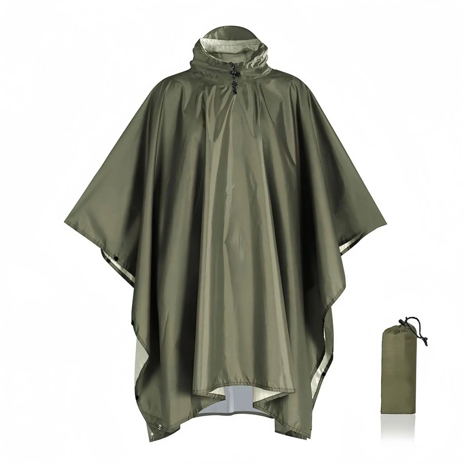 Hooded Rain Poncho for Adults Waterproof Lightweight Rain Coat for Men Women Reusable Rain Jacket for Emergency Outdoor
