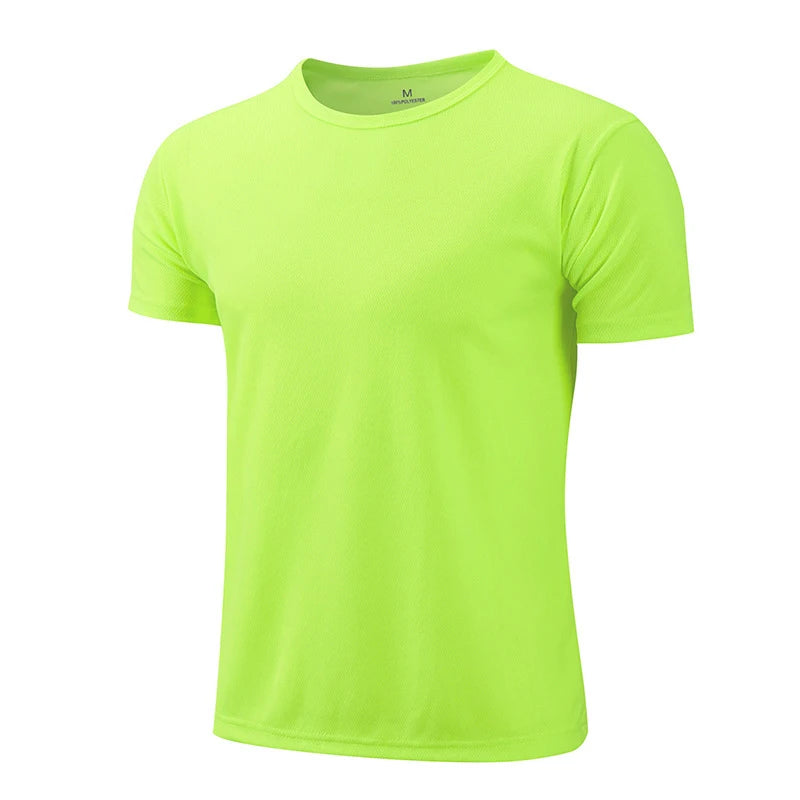 Quick Dry Gym Shirt Summer T Shirt Casual Short Sleeve Top Breathable Tees