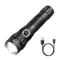 UltraFire UF3 Tactical Flashlight 1200LM Powerful Police LED Torch 3 Modes 21700 USB C Rechargeable with 360° Belt Clip Holster