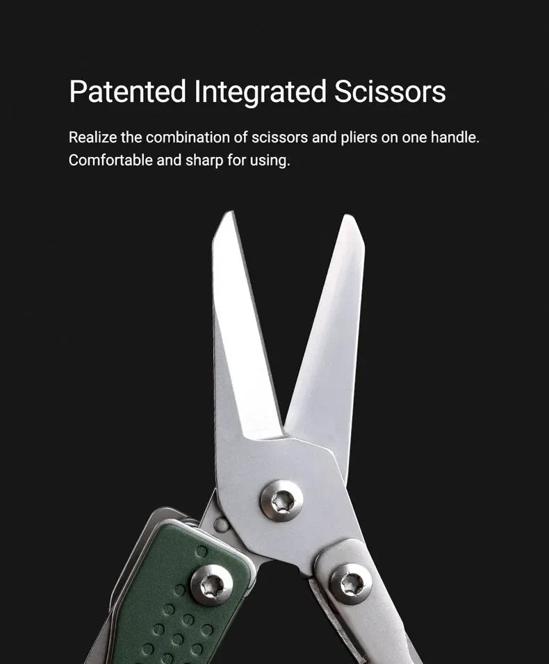 NexTool Mini Flagship Multitool 10 in 1 Mini Pocket Knife EDC Keychain Multi Tool Folding Pliers Scissors Bottle Opener